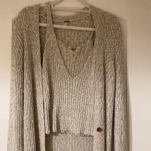 Cropped Cami and Long Cardigan Set